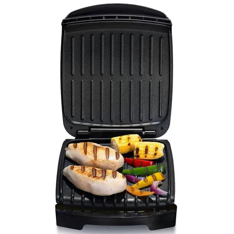 Gourmia 13.1" 4-Slice Health Griddle Black/Stainless Steel Finish gourmia