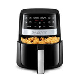 Gourmia Digital 3qt Air Fryer with Guided Cooking Prompts Black/Stainless Steel Finish gourmia