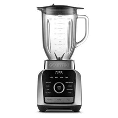 Gourmia Digital Blender with 8 Total Blend Programs, 4 Speeds & Round-Plated Tamper Gray: 1250W, Crushes Ice, Smoothie Maker gourmia