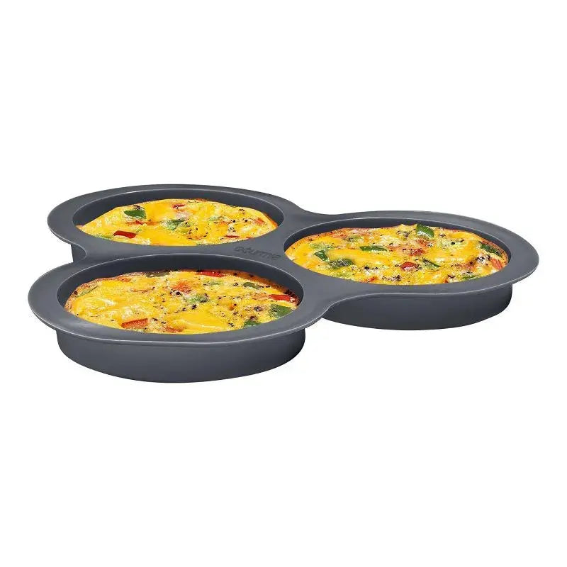 Gourmia Reusable 3pc Silicone Air Fryer Accessory Set with Basket Liner, Egg Bites Mold & Muffin Pan: Dishwasher-Safe, Hand Wash, Black, 1.49 lbs gourmia