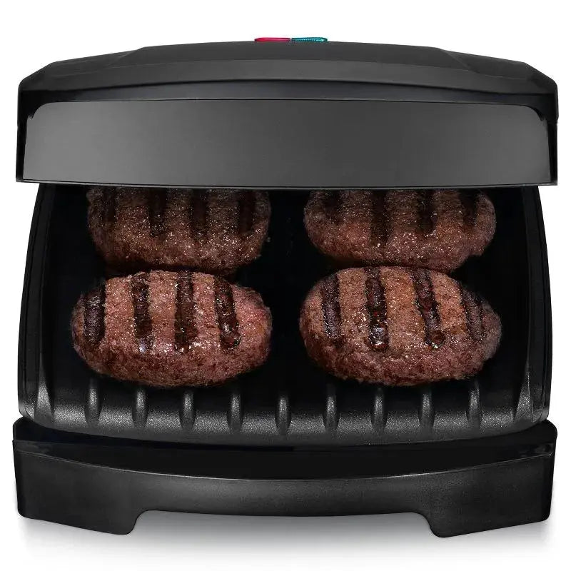 Gourmia 13.1" 4-Slice Health Griddle Black/Stainless Steel Finish gourmia